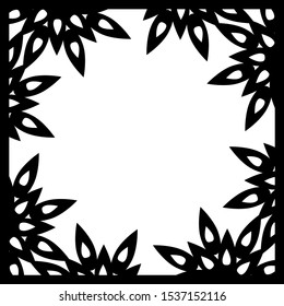 Scandinavian pattern card - geometric panel for print and interior decoration. Perfect for laser cutting. Vector illustration