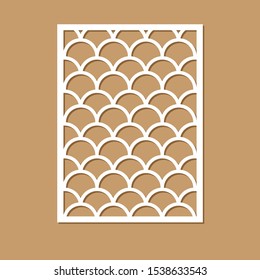 Scandinavian pattern card - geometric panel for print and interior decoration. Perfect for laser cutting. Vector illustration