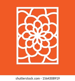 Scandinavian pattern card - geometric panel for print and interior decoration. Perfect for laser cutting. Vector illustration