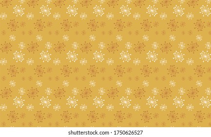 Scandinavian pattern. Little and cute orange snow.