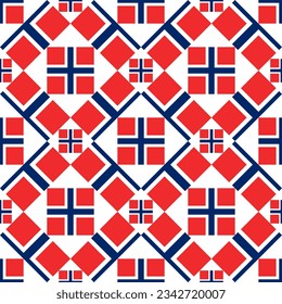 scandinavian pattern. norwegian flag background. vector illustration