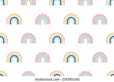 Arcoiris escandinavo con ornamentos sin fisuras