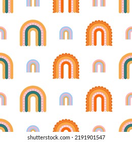 Arcoiris escandinavo con ornamentos sin fisuras