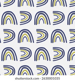 Padrão do arco-íris escandinavo em cores azuis