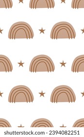 El arcoiris escandinavo es un fondo de patrón sin fisuras. Fondo del arcoiris de la guardería