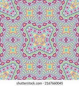 Skandinavisches, sich wiederholendes Muster-Grafikdesign. Orientalischer geometrischer Hintergrund. Textilabdruck im ethnischen Stil. Geometrische Motive im antiken Stil.