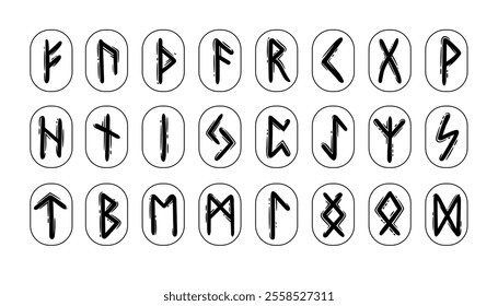 Scandinavian runes in rectangular frames