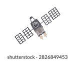 Scandinavian Satellite with Solar Panels and Minimal Space Technology Details