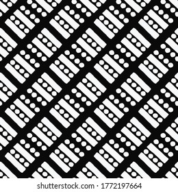 Patrón geométrico escandinavo de rectángulos y puntos en blanco y negro. Adecuado para el diseño de papel tapiz, póster, ropa, textiles, papel de embalaje