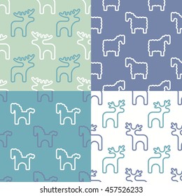 Scandinavian seamless kids pattern. Newborn seamless patterns. Kids background. Textile background. Wrapping texture. 