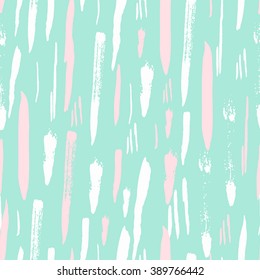 Scandinavian seamless pattern with brush strokes. Geometric texture. Abstract background. 