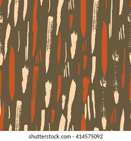 Scandinavian seamless pattern with brush strokes. Geometric texture. Abstract background. 