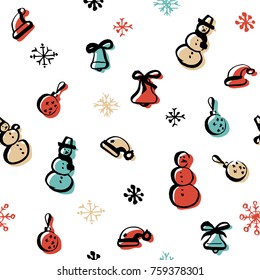 Scandinavian seamless pattern of Christmas
