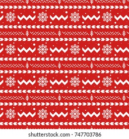 Winter Christmas Pixel Pattern Bright Red Stock Vector (Royalty Free ...