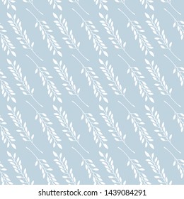 Scandinavian seamless pattern with leaf. Simple minimalistic wallpaper pattern with nature element. Seamless pattern with botanical element. 