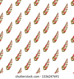 scandinavian seamless pattern leaves. autumn background