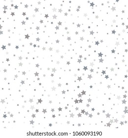 Scandinavian seamless pattern with stars. Stock vector.