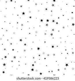 Scandinavian seamless pattern with stars. Stock vector.