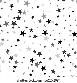 Scandinavian seamless pattern with stars. Stock vector.