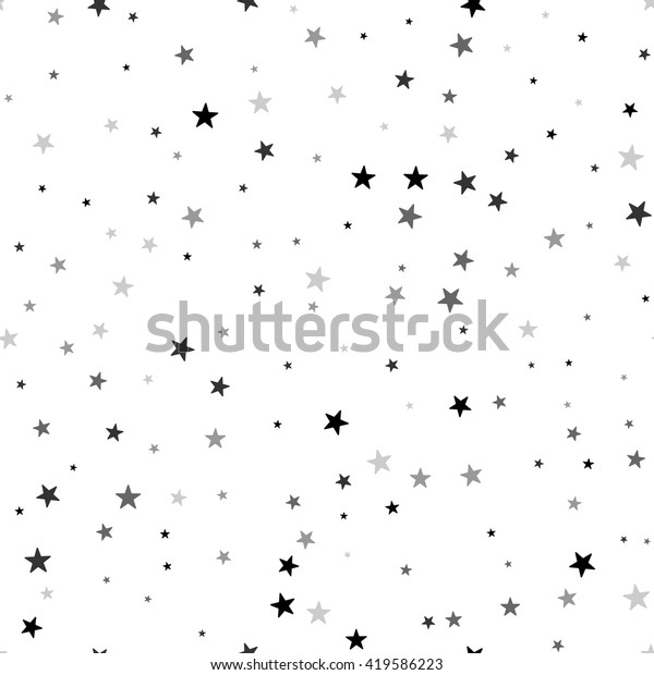 Scandinavian\
seamless pattern with stars. Stock\
vector.