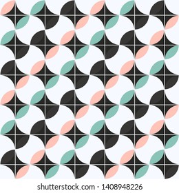 Scandinavian seamless pattern. Trendy Geometric ornament.