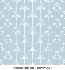 Scandinavian seamless wallpaper pattern. Simple minimalistic pattern with nature element. Seamless pattern with botanical element.