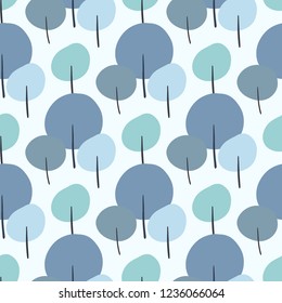 Scandinavian seamless wallpaper pattern. Simple minimalistic pattern with nature element. Seamless pattern with botanical element. Seamless pattern with trees.