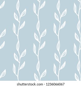 Scandinavian seamless wallpaper pattern. Simple minimalistic pattern with nature element. Seamless pattern with botanical element.