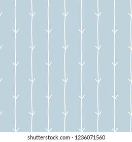 Scandinavian seamless wallpaper pattern. Simple minimalistic pattern with nature element. Seamless pattern with botanical element.