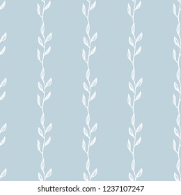 Scandinavian seamless wallpaper pattern. Simple minimalistic pattern with nature element. Seamless pattern with botanical element.