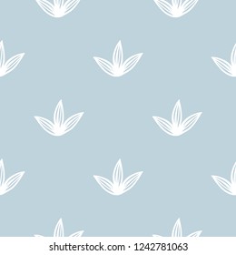Scandinavian seamless wallpaper pattern. Simple minimalistic pattern with nature element. Seamless pattern with botanical element.
