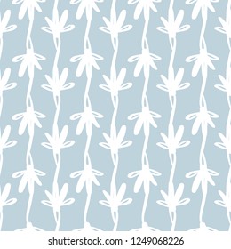 Scandinavian seamless wallpaper pattern. Simple minimalistic pattern with nature element. Seamless pattern with botanical element.