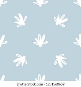 Scandinavian seamless wallpaper pattern. Simple minimalistic pattern with nature element. Seamless pattern with botanical element.