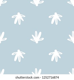 Scandinavian seamless wallpaper pattern. Simple minimalistic pattern with nature element. Seamless pattern with botanical element.