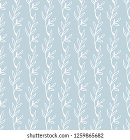 Scandinavian seamless wallpaper pattern. Simple minimalistic pattern with nature element. Seamless pattern with botanical element.