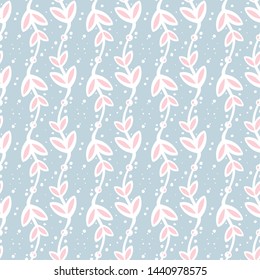 Scandinavian seamless wallpaper pattern. Simple minimalistic pattern with nature element. Seamless pattern with botanical element
