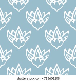 Scandinavian seamless wallpaper pattern. Simple minimalistic seamless vector pattern with nature element. Hand drawn botanical element seamless pattern. 
