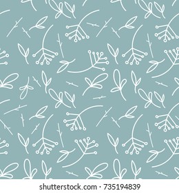 Scandinavian seamless wallpaper pattern. Simple minimalistic pattern with nature element. Seamless pattern with botanical element.