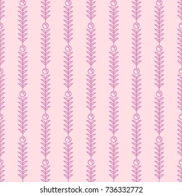 Scandinavian seamless wallpaper pattern. Simple minimalistic pattern with nature element. Seamless pattern with botanical element.