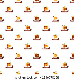 Scandinavian ship pattern seamless vector repeat for any web design