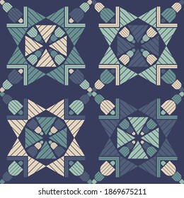 The Scandinavian star. Design with manual hatching. Textile. Ethnic boho ornament. Vector illustration for web design or print.