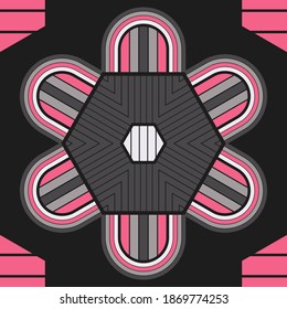 La estrella escandinava. Patrón sin foco. Diseño con eclosión manual. Textil. Ornamento étnico de boho. Ilustración vectorial para diseño web o impresión.