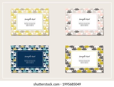 Scandinavian style abstract pattern frame