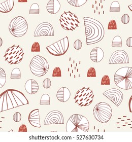 Scandinavian style abstract seamless vector pattern. Happy holidays