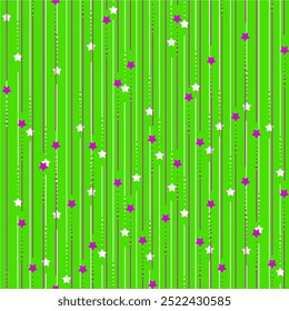 Scandinavian style Christmas seamless pattern. A postcard for the New Year's Eve holiday. Snowflakes, ornaments and Christmas trees. Retro clean conceptual design. Vector illustration
