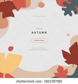 scandinavian style cut out shapes collage of autumn concept background. abstract background with colorful illustration. fall season design for web page, editorial, promotion. vector design of eps 10.