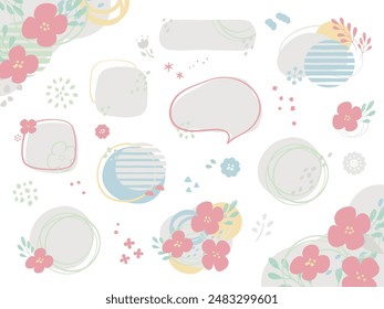Scandinavian style cute frame material set