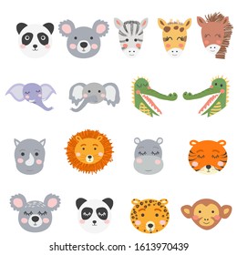 Scandinavian style design element for nursery. animals collection