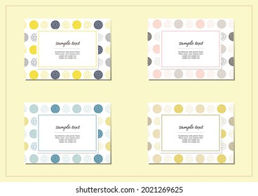 Scandinavian style dot pattern frame