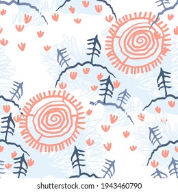
Scandinavian style fir tree pattern. Vector.